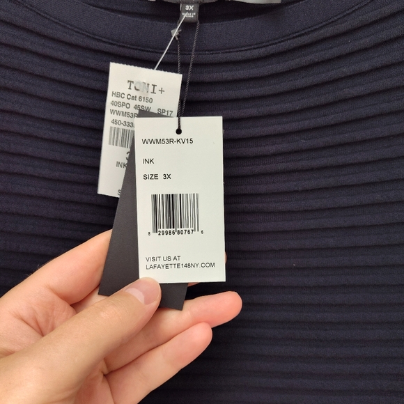 NWT Lafayette 148 ribbed knit midi dress Toni plus 3X size below knee office new - Picture 5 of 12